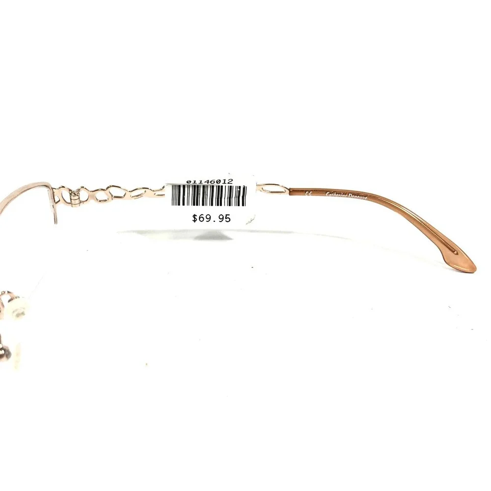 Catherine Deneuve CD-246 GLD Eyeglasses Frames Gold Oval Half Rim 52-17-140
